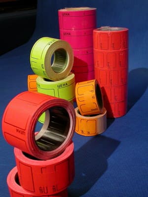 Бумага самоклеящаяся, этикетки, ценники